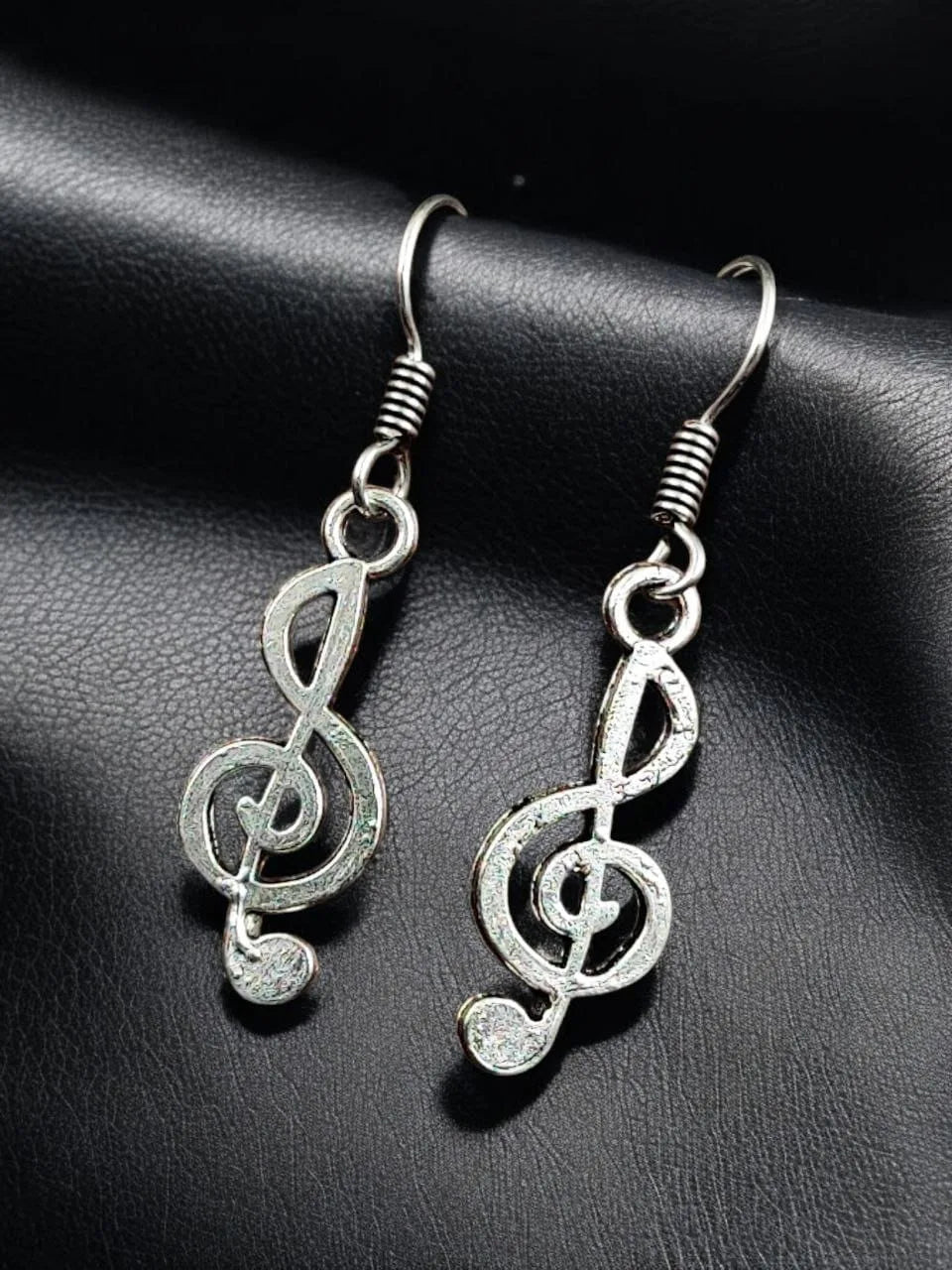 Oxidised Music Design Earrings