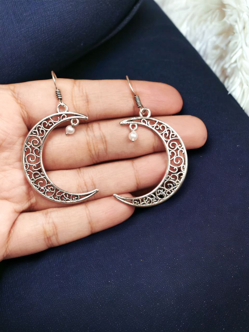 Moon Style Hook Earrings