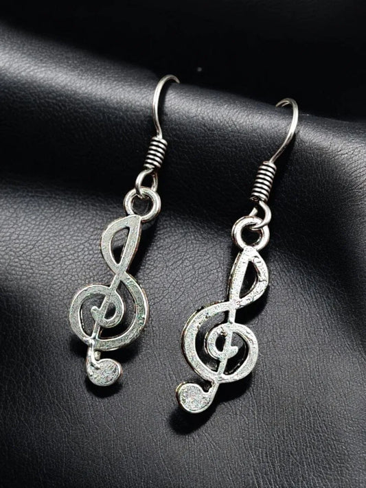 Oxidised Music Design Earrings