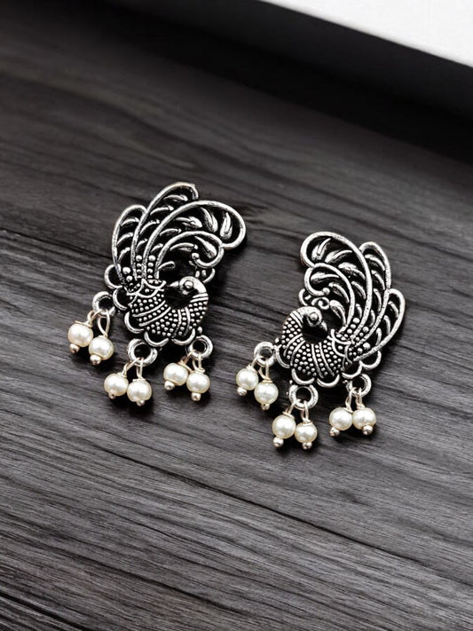 Oxidized Peacock Studs